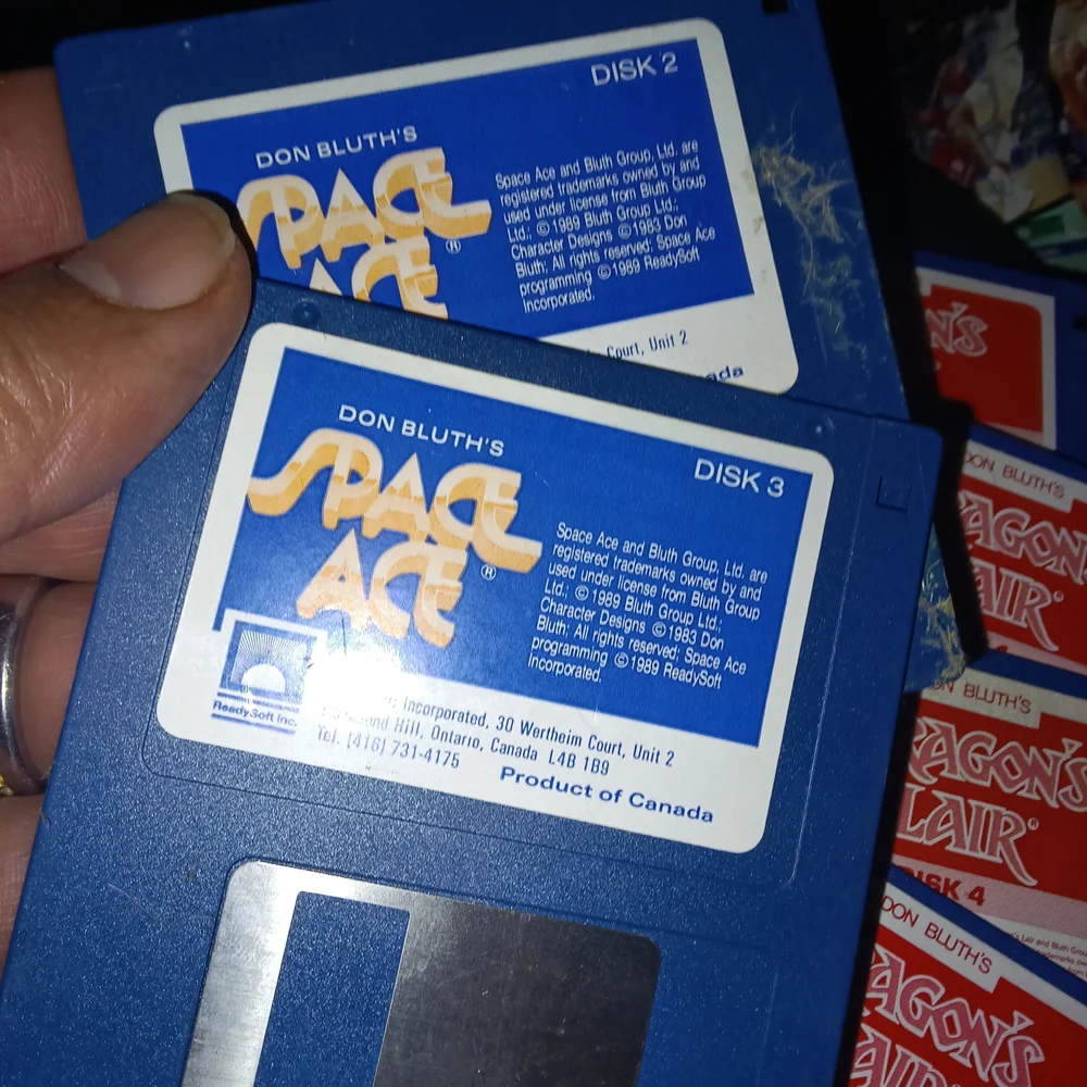 Dragon's Lair and Space Ace Floppy Disks